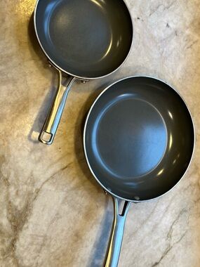 Calphalon® Ceramic Nonstick 8" and 10" Frying Pan Set, Silver Ash
